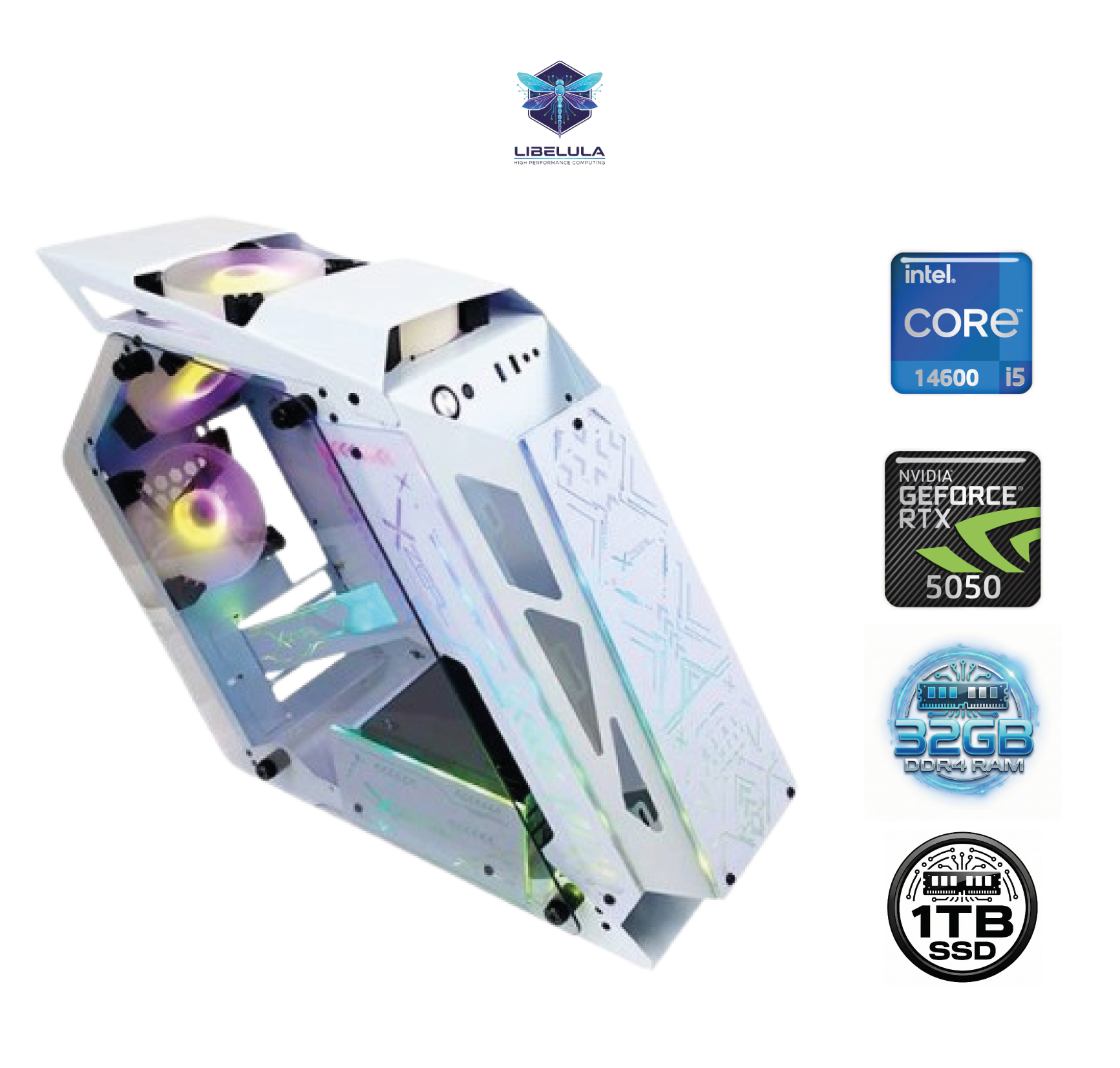 PC Gamer Intel Core i5 14600 | NVIDIA RTX 5050 8GB | 32GB RAM | 1TB SSD - Edición Performance