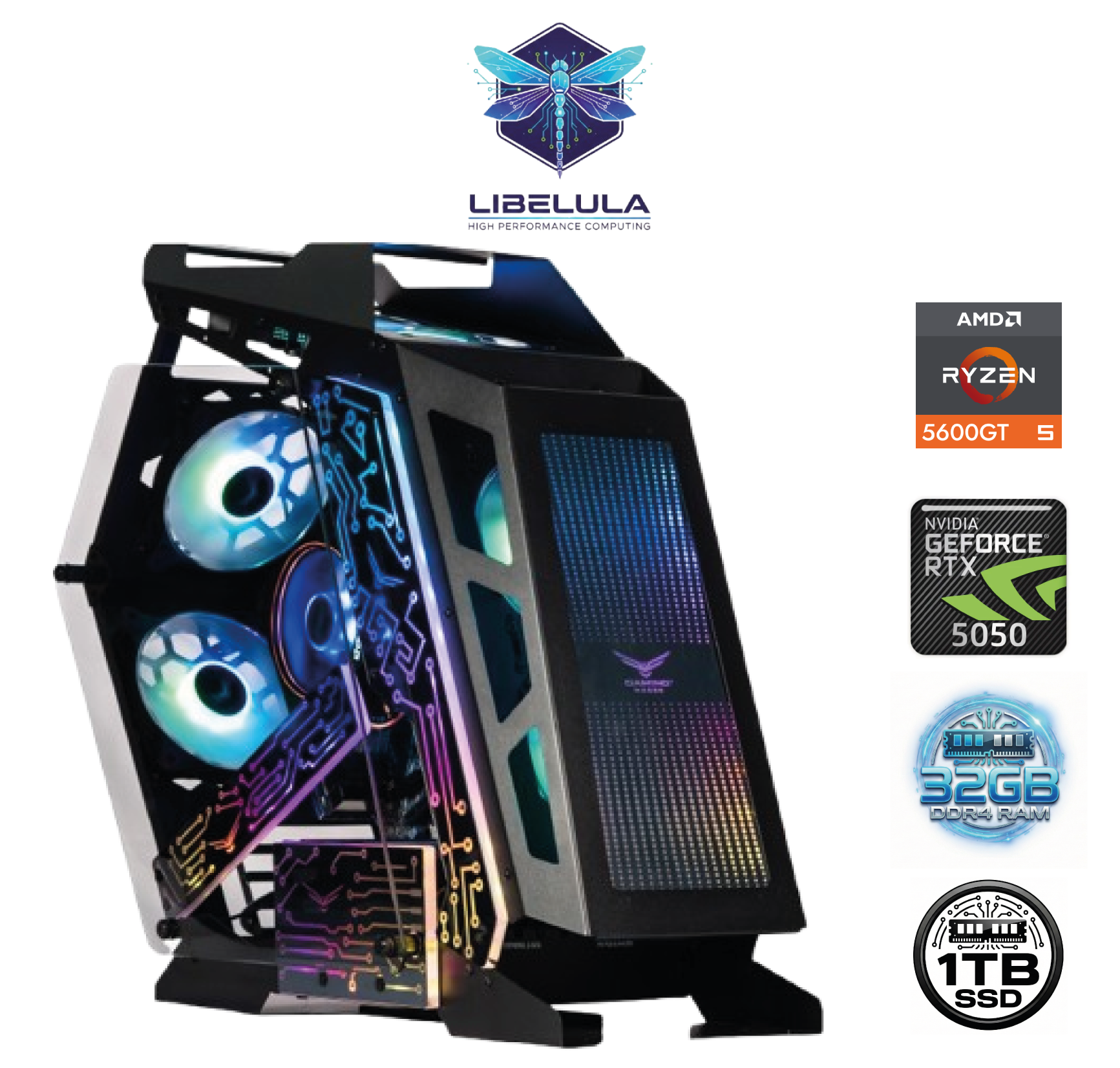 PC Gamer AMD Ryzen 5 5600GT | NVIDIA RTX 5050 8GB | 32GB RAM | 1TB SSD - Edición Starter Pro