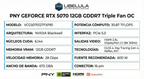 Tarjeta de Video PNY GeForce RTX 5070 12GB OC Triple Fan | GDDR7 | PCIe 5.0