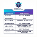 PC Gamer Intel Core i7 12700F | NVIDIA RTX 5050 8GB | 32GB RAM | 1TB SSD - Edición Creator & Gaming