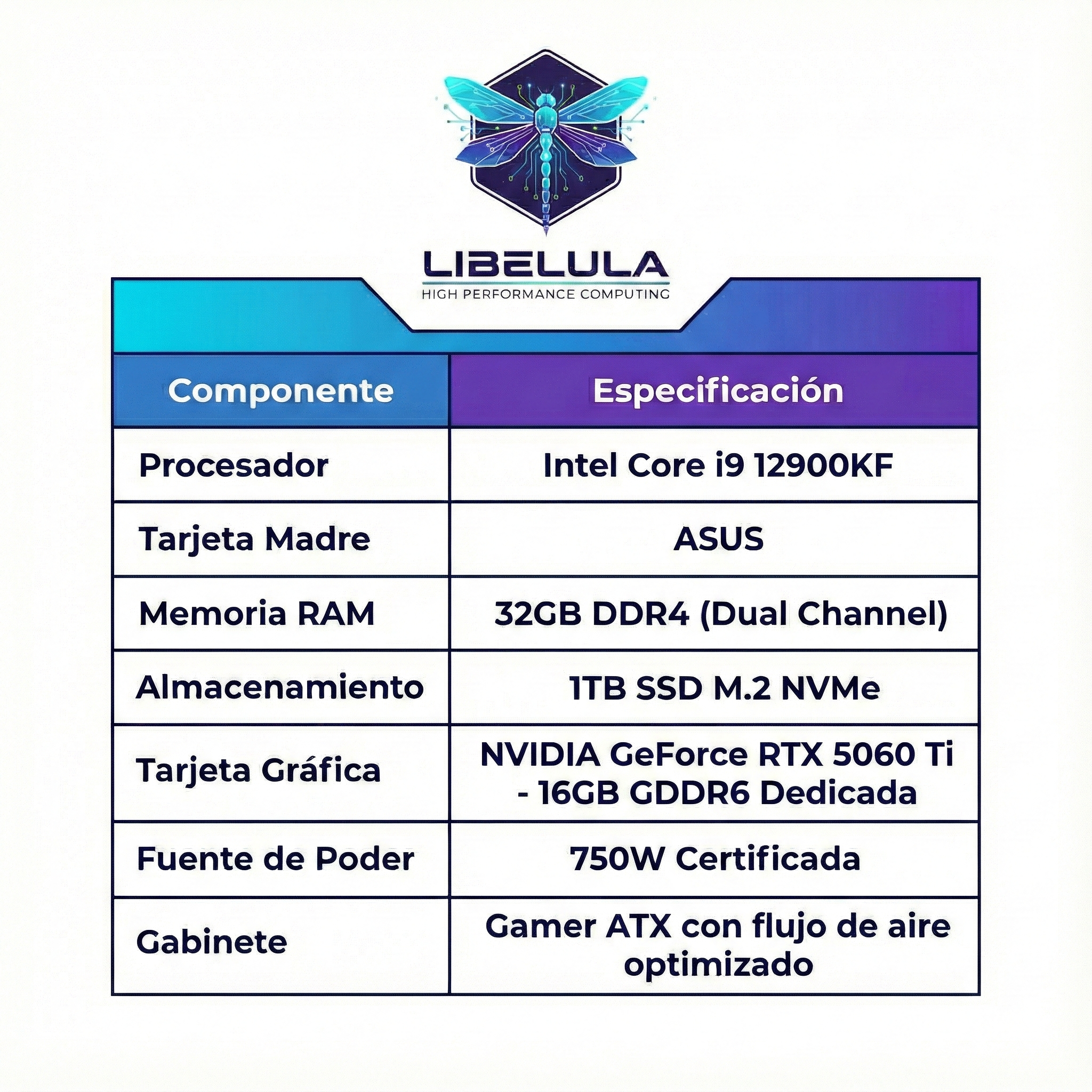 PC Gamer Extreme Intel Core i9 12900KF | NVIDIA RTX 5060 Ti 16GB | 32GB RAM | 1TB SSD - Edición Elite