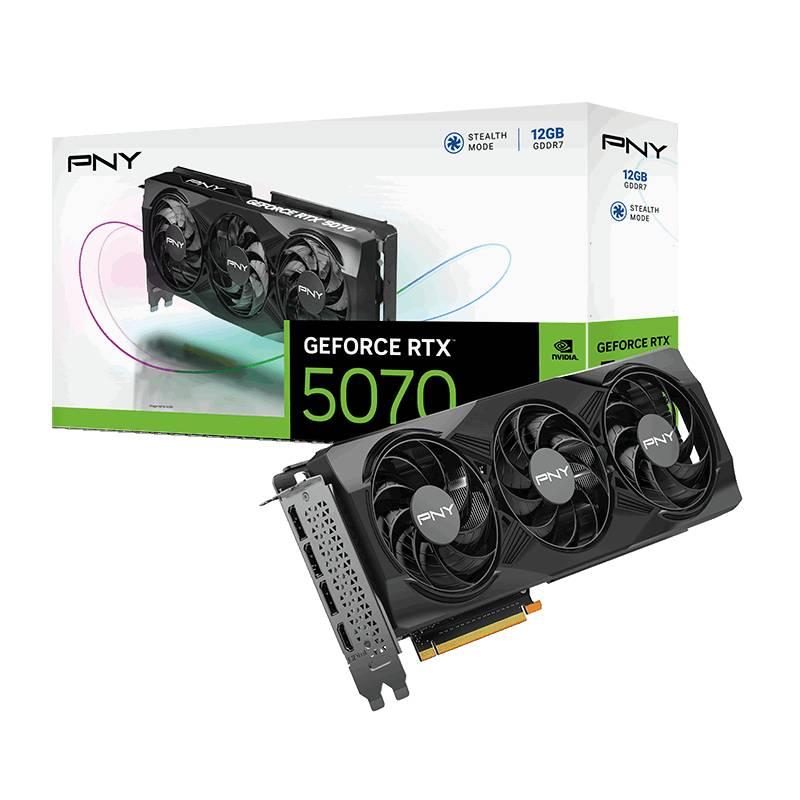 Tarjeta de Video PNY GeForce RTX 5070 12GB OC Triple Fan | GDDR7 | PCIe 5.0